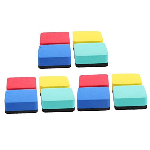 Homoyoyo 12Stücke Magnetischer Whiteboard Radierer Teilig Wiederverwendbar Leuchtenden Für Schule Büro Und Zuhause Für Trockene Technik von Homoyoyo