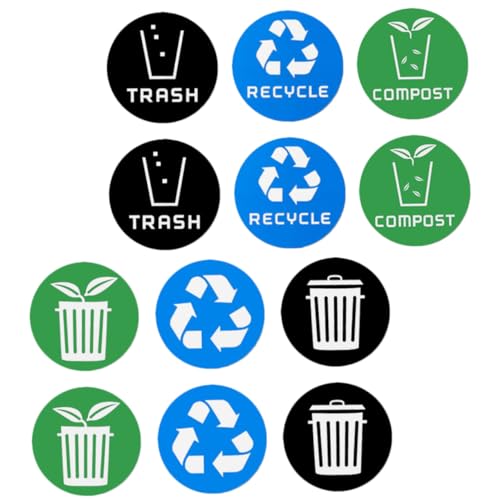 Homoyoyo 12Stücke Müllrecycling Aufkleber Selbstklebende für Mülltrennung Praktische Mülleimerbeschriftung Robuste Aufkleber für Effektives Abfallmanagement Homoyoyo 12Stücke Müllrecycling Aufkleber Selbstklebende für Mülltrennung Praktische Mülleimerbeschriftung Robuste Aufkleber für Effektives Abfallmanagement von Homoyoyo