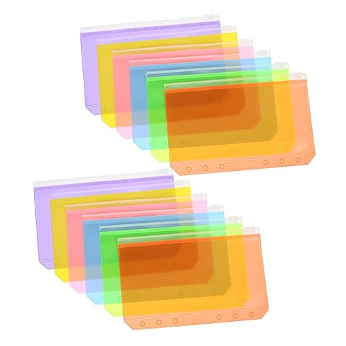 Homoyoyo 12Stücke Reißverschluss Ordner aus Hochwertigem Farbenfrohe Dokumentenaufbewahrung für Ring Notizblock für Büro und Schule Transparent und Langlebig Homoyoyo 12Stücke Reißverschluss Ordner aus Hochwertigem Farbenfrohe Dokumentenaufbewahrung für Ring Notizblock für Büro und Schule Transparent und Langlebig von Homoyoyo