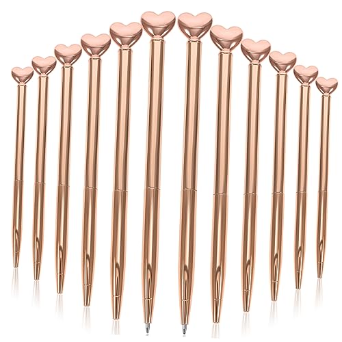 Homoyoyo 12Stücke Teiliges von Hochwertigen Kugelschreibern Roségold für Tägliche Verwendung Bürobedarf und Kreative Projekte für Persönliche Notizen Homoyoyo 12Stücke Teiliges von Hochwertigen Kugelschreibern Roségold für Tägliche Verwendung Bürobedarf und Kreative Projekte für Persönliche Notizen von Homoyoyo