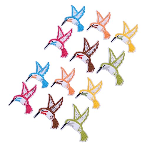 Homoyoyo 12er Set Kolibri Aufnäher - Bestickte Bügel- Und Nähapplikationen Für Kreative DIY Projekte Kostüme Kleidung T Shirts Hüte Und Jeans Dekorationen Homoyoyo 12er Set Kolibri Aufnäher - Bestickte Bügel- Und Nähapplikationen Für Kreative DIY Projekte Kostüme Kleidung T Shirts Hüte Und Jeans Dekorationen von Homoyoyo