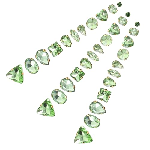 Homoyoyo 130 Stück Glas-Strasssteine aufnähen für Edelsteine zum Basteln Kleidungszubehör selber machen Strasssteine nähen kleidung nähen strass DIY -Materialien Green Homoyoyo 130 Stück Glas-Strasssteine aufnähen für Edelsteine zum Basteln Kleidungszubehör selber machen Strasssteine nähen kleidung nähen strass DIY -Materialien Green von Homoyoyo