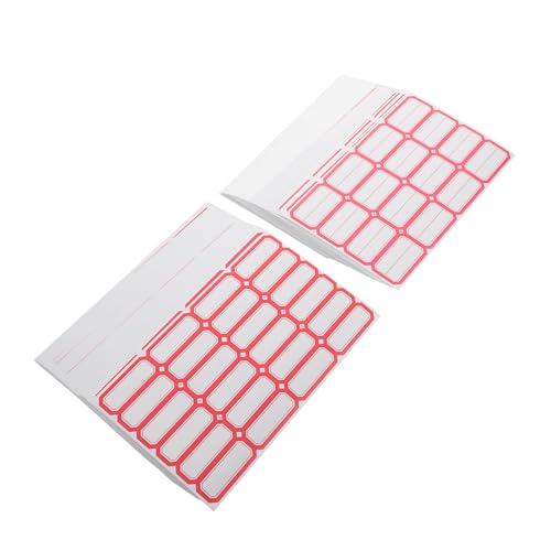 Homoyoyo 136 Blatt Selbstklebende Handschriftliche Etiketten Aufkleber Vielseitige Mehrzweck Labels für Büro Haushalt Lagerung und Klassifizierung Klare Beschriftung Langlebig Rot von Homoyoyo