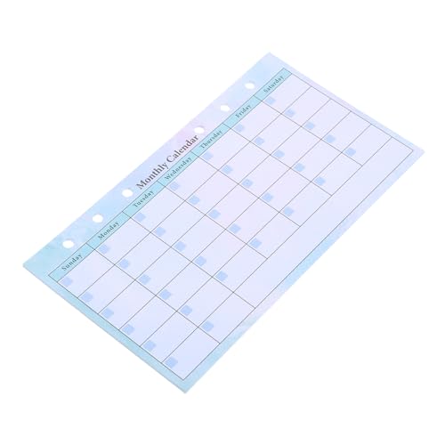 Homoyoyo 14 Blatt Innerhalb der Kontoseite Notizblock für die Essensplanung monatlicher Planungsblock Monats- und Wochenplanertafel Magnetischer Wochenplaner für den Kühlschrank Papier Blau von Homoyoyo