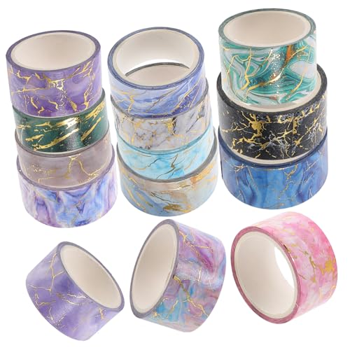 Homoyoyo 14 Rollen Washi Tape Dekoratives Marmormuster Klebeband für Scrapbooking DIY Handwerk Journaling und Planer pro Rolle Vielseitige Bastelmaterialien von Homoyoyo