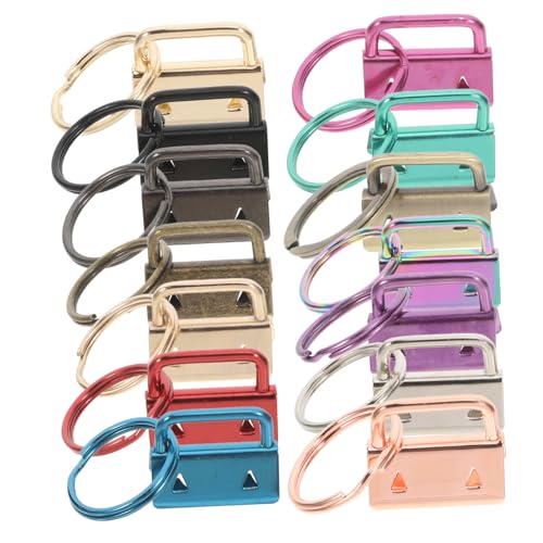 Homoyoyo 14 Stück Schlüsselanhänger mit Schwanzclip Hardware-Abzeichen Lanyard-Kit Hemdenkorsett-Clip für Damen Schwarze Staubkappe für Gabelstapler-Stecker Kleidung Cinch-Clip Ziqi Metall von Homoyoyo