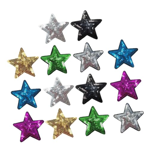 Homoyoyo 14 Stück Teiliges Pailletten Stern Applikationen Bestickte Aufnäher zum Aufbügeln für Kleidung DIY Reparaturflicken Bunte Textil patches Langlebig und Maschinenwaschbar Homoyoyo 14 Stück Teiliges Pailletten Stern Applikationen Bestickte Aufnäher zum Aufbügeln für Kleidung DIY Reparaturflicken Bunte Textil patches Langlebig und Maschinenwaschbar von Homoyoyo