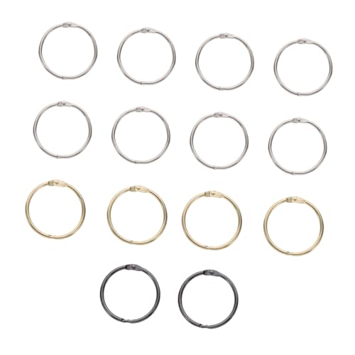 Homoyoyo 14 Stück Teiliges Runde Buchringe Flexible Metall ringordner Ringe in Gold Silber Schwarz Langlebig und Vielseitig für DIY Hefter Ringbindung Scrapbook Büro und Schule Homoyoyo 14 Stück Teiliges Runde Buchringe Flexible Metall ringordner Ringe in Gold Silber Schwarz Langlebig und Vielseitig für DIY Hefter Ringbindung Scrapbook Büro und Schule von Homoyoyo