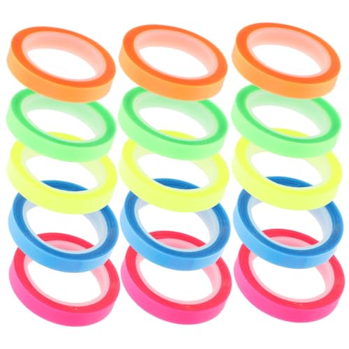 Homoyoyo 15 Rollen Wasserfeste Selbstklebende Page Marker Tape in Farben Transparente Abreißbare Markierungsstreifen für Bücher für Schüler Lehrer und Mobiles Lesen von Homoyoyo