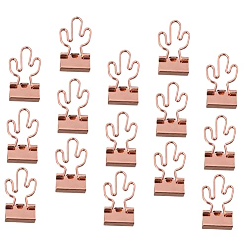 Homoyoyo 15 Stück Bürobedarf lesezeichen klammer büroartikel schulsachen bürozubehör Lesezeichenklammern groß Schreibwaren Papier kleine Büroklammern lange Schwanzklammern Metall Rose Gold von Homoyoyo