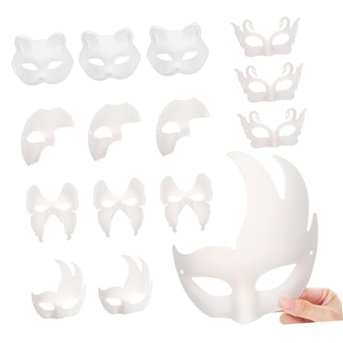 Homoyoyo 15 Stück Leichte Masken für Karneval Halloween und Cosplay für Gruppenprojekte und Feierlichkeiten von Homoyoyo