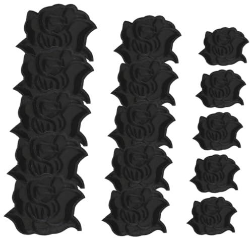 Homoyoyo 15 Stück Teiliges Blumenstoff Patches zum Aufnähen und Aufbügeln Bestickte Applikationen für Jeans Hüte Blusen Vielseitig Einsetzbar für Kleidung DIY Nähzubehör Robust und von Homoyoyo