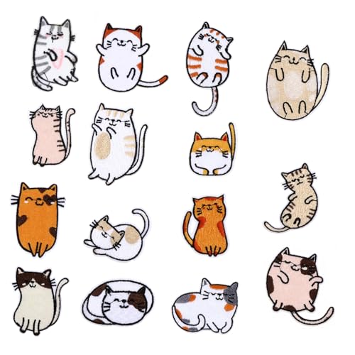 Homoyoyo 15 Stück Teiliges Katzen Aufnäher zum Aufbügeln Bestickte DIY Patches für Kleidung und Taschen Langlebige Jeans Flicken Dekorative Tier Applikationen für Individuelle Textilien Homoyoyo 15 Stück Teiliges Katzen Aufnäher zum Aufbügeln Bestickte DIY Patches für Kleidung und Taschen Langlebige Jeans Flicken Dekorative Tier Applikationen für Individuelle Textilien von Homoyoyo