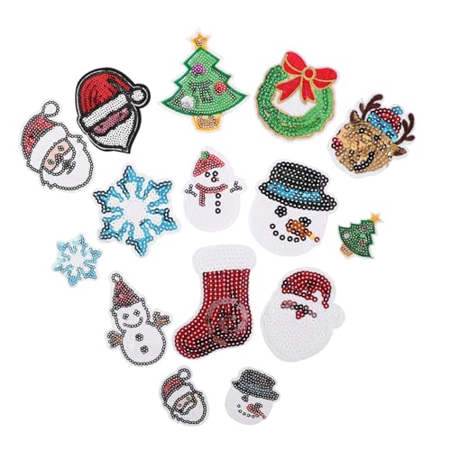 Homoyoyo 15 Stück Teiliges Weihnachts aufbügler Pailletten stickerei Schneeflockenförmige Kleidung Applikationen zum Nähen Vielseitig für Jacken Jeans Hüte Taschen DIY Textilflicken Homoyoyo 15 Stück Teiliges Weihnachts aufbügler Pailletten stickerei Schneeflockenförmige Kleidung Applikationen zum Nähen Vielseitig für Jacken Jeans Hüte Taschen DIY Textilflicken von Homoyoyo