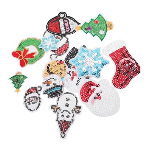 Homoyoyo 15 Stück Teiliges Weihnachtsstickerei aufbügelflicken Schneeflocken design für DIY bekleidung Hüte Rucksäcke Einfache Anwendung Festliche Textilverzierung für Weihnachten Homoyoyo 15 Stück Teiliges Weihnachtsstickerei aufbügelflicken Schneeflocken design für DIY bekleidung Hüte Rucksäcke Einfache Anwendung Festliche Textilverzierung für Weihnachten von Homoyoyo