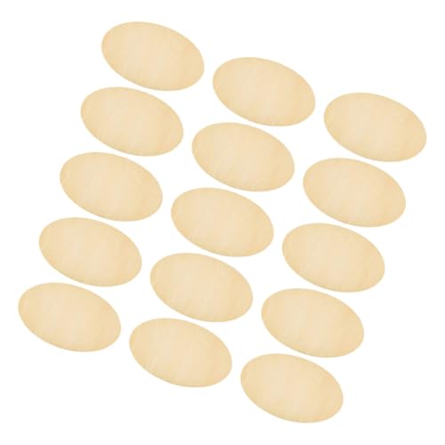 Homoyoyo 15 Stück Unbearbeitete Holzscheiben Oval für DIY Projekte Holzplatten für Basteln Heimdekoration und Kreative Kunst von Homoyoyo