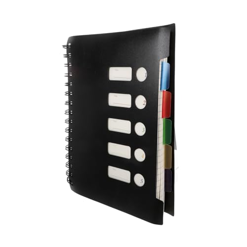 Homoyoyo 150 Blatt Spiralnotizbuch mit Trennseiten Liniert Robustes PP Material Stabiles Design für Schule und Büro Handliches College Notizbuch für Effizientes Schreiben und Organisation von Homoyoyo