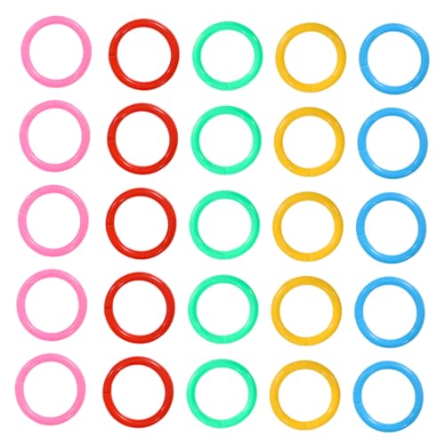Homoyoyo 150 Stück Binderinge Bunte Kunststoff Ringe für Lose Karteikarten und Notizbücher Wiederverwendbar für Büro Schule und Zuhause Innendurchmesser von Homoyoyo