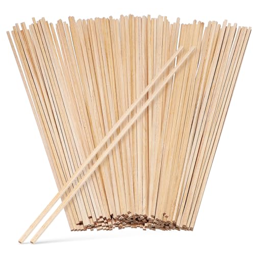 Homoyoyo 150 Stück Eckige Holzstäbe für Basteln Holzleisten DIY Modellbau Stabile Holzstreifen mit Glatter Oberfläche für Heimwerker Holzstäbe zum Basteln und Handwerk von Homoyoyo