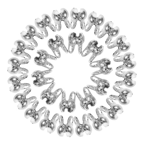 Homoyoyo 150 Stück Endkappen für Schmuckherstellung Hochwertige Quetschperlen Knotenabdeckungen und Verschlüsse für Diy Schmuck für Armbänder und Langlebige Materialien und Design von Homoyoyo
