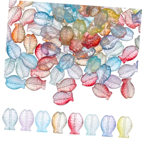 Homoyoyo 150 Stück Glasperlen in Fischform Bunte Langlebige DIY Schmuckperlen für Armbänder und Halsketten Glatte Oberfläche zum Auffädeln und Basteln von Charm Armbändern Homoyoyo 150 Stück Glasperlen in Fischform Bunte Langlebige DIY Schmuckperlen für Armbänder und Halsketten Glatte Oberfläche zum Auffädeln und Basteln von Charm Armbändern von Homoyoyo
