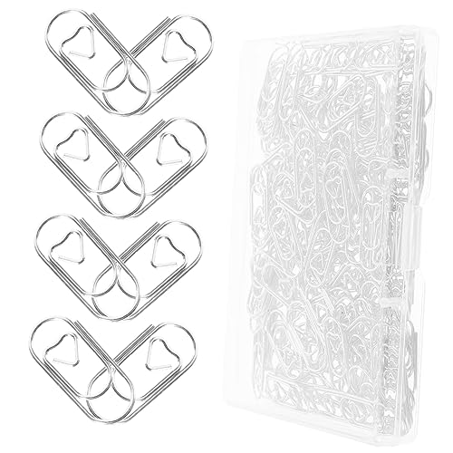 Homoyoyo 150 Stück Liebe Büroklammer Goldherz-Büroklammern Mini-Büroklammern Büroklammern bunt bookmarks scrapbooking zubehör Büroklammer fürs Büro Office-Dokumentenklammern Metall Silver Homoyoyo 150 Stück Liebe Büroklammer Goldherz-Büroklammern Mini-Büroklammern Büroklammern bunt bookmarks scrapbooking zubehör Büroklammer fürs Büro Office-Dokumentenklammern Metall Silver von Homoyoyo