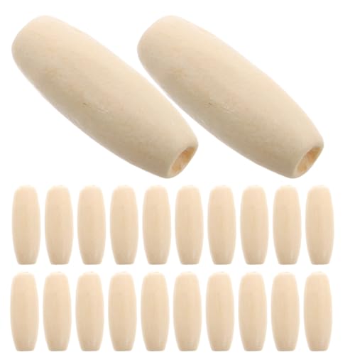Homoyoyo 150 Stück Ovale Holzperlen Ahornholz Bohrung Unvollendete Spacer Perlen für Diy Schmuck Bastelprojekte Vorhänge Kreative Holzperlen von Homoyoyo