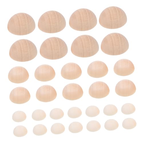 Homoyoyo 150 Stück Teiliges Naturbelassene Halbrunde Holzperlen Halbkreisförmige Holzkugeln für DIY Bastelprojekte Kinderhandwerk und Dekoration Homoyoyo 150 Stück Teiliges Naturbelassene Halbrunde Holzperlen Halbkreisförmige Holzkugeln für DIY Bastelprojekte Kinderhandwerk und Dekoration von Homoyoyo