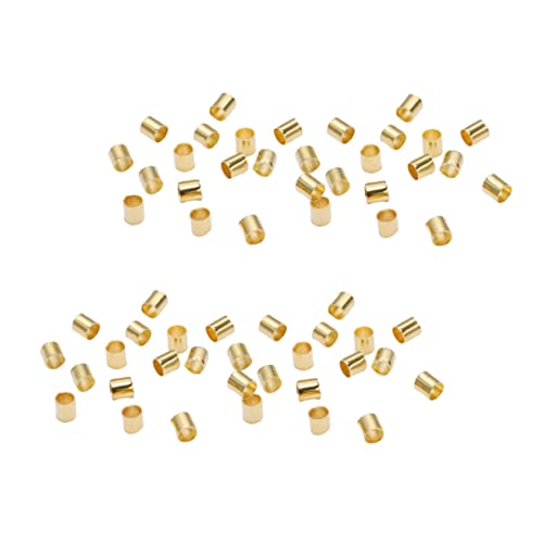 Homoyoyo 1500 Stück Goldene Crimpperlen Kupferrohr Spacer Beads für Schmuckherstellung DIY Armband Bastelperlen Zubehör Langlebig und Glänzend Homoyoyo 1500 Stück Goldene Crimpperlen Kupferrohr Spacer Beads für Schmuckherstellung DIY Armband Bastelperlen Zubehör Langlebig und Glänzend von Homoyoyo