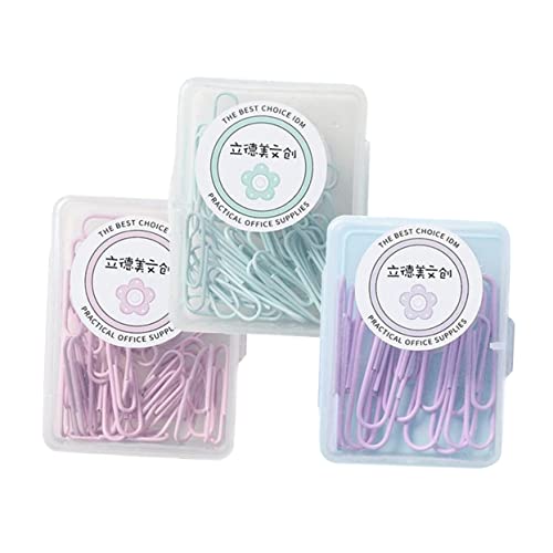 Homoyoyo 150Stücke Farbige Eisenpapierklemmen Clips für Büro Kreative Büroklammern für Dokumente und Memos von Homoyoyo