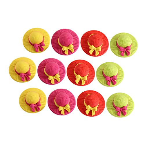 Homoyoyo 15Stücke Cartoon Radiergummis im Strohhut Design Niedliche und Praktische Radierer für Kindergarten Farblich Gemischt von Homoyoyo
