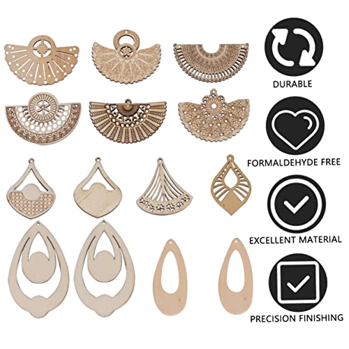 Homoyoyo 15Stücke DIY Holz Ohrringe Zubehör Teiliges Handgemachte Schmuckmaterialien Hochwertigem Holz für Bastelprojekte und Designs Homoyoyo 15Stücke DIY Holz Ohrringe Zubehör Teiliges Handgemachte Schmuckmaterialien Hochwertigem Holz für Bastelprojekte und Designs von Homoyoyo