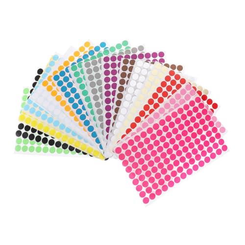 Homoyoyo 16 Blatt Runde Farbpunkte Aufkleber Selbstklebende Wasserdichte Etiketten für Farbcodierung für Büroorganisation Handwerk und Inventarverwaltung Homoyoyo 16 Blatt Runde Farbpunkte Aufkleber Selbstklebende Wasserdichte Etiketten für Farbcodierung für Büroorganisation Handwerk und Inventarverwaltung von Homoyoyo