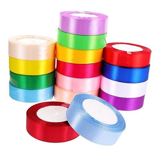 Homoyoyo 16 Rollen Farbenfrohes Satinband für DIY Projekte Dekorative Verpackungsbänder für Bastelarbeiten und Festliche Anlässe Homoyoyo 16 Rollen Farbenfrohes Satinband für DIY Projekte Dekorative Verpackungsbänder für Bastelarbeiten und Festliche Anlässe von Homoyoyo