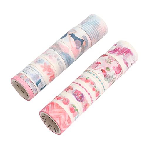 Homoyoyo 16 Rollen Kreative Washi Tape Dekorative Klebebänder Washi Papier für Scrapbooking Notizbücher und DIY Projekte Pastellfarben für Gestaltung von Homoyoyo