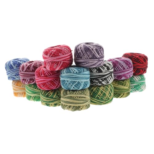 Homoyoyo 16-Rollen-Set Stickgarn Nähen Stickerei-Kreuzstichgarne Baumwolle mehrfarbig Kreuzstichschnur Querfaden embroidery thread Baumwollgarn Stickfaden Kreuzstichfaden Kreuzstichseide Homoyoyo 16-Rollen-Set Stickgarn Nähen Stickerei-Kreuzstichgarne Baumwolle mehrfarbig Kreuzstichschnur Querfaden embroidery thread Baumwollgarn Stickfaden Kreuzstichfaden Kreuzstichseide von Homoyoyo