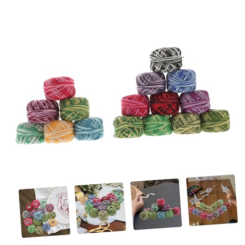 Homoyoyo 16 Rollen Teiliges Stickgarn Set Bunte Baumwoll stickfäden pro für Kreuzstich Basteln Handarbeitswerkzeug DIY für Anfänger und Hobbyhandwerker von Homoyoyo