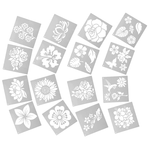 Homoyoyo 16 Stück Malvorlage Stencil für Blumenmalerei Stencil für Holzmalerei Hochzeit Zeichnung Willkommen große Schablonen zum Malen Blätter Bodenschablone Blumenschablone das Haustier Homoyoyo 16 Stück Malvorlage Stencil für Blumenmalerei Stencil für Holzmalerei Hochzeit Zeichnung Willkommen große Schablonen zum Malen Blätter Bodenschablone Blumenschablone das Haustier von Homoyoyo