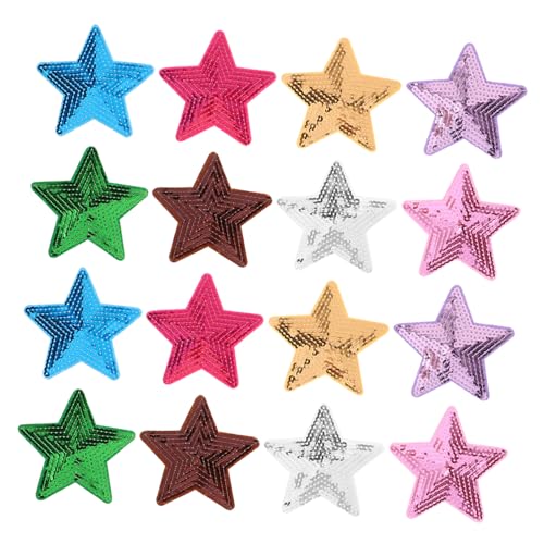 Homoyoyo 16 Stück Pailletten Stern Stickerei Patches Fünfzackiger Stern Zum Aufbügeln Auf Kleidung Patches Für Kleidung Hüte Jeans DIY Bastelzubehör Homoyoyo 16 Stück Pailletten Stern Stickerei Patches Fünfzackiger Stern Zum Aufbügeln Auf Kleidung Patches Für Kleidung Hüte Jeans DIY Bastelzubehör von Homoyoyo
