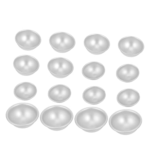 Homoyoyo 16 Stück Teiliges Aluminiumlegierung DIY Backform Runde Badekugel und Seifenform Wiederverwendbar Langlebig Leicht zu Entformen Sicher und Vielseitig für Badebomben Seife Gebäck Homoyoyo 16 Stück Teiliges Aluminiumlegierung DIY Backform Runde Badekugel und Seifenform Wiederverwendbar Langlebig Leicht zu Entformen Sicher und Vielseitig für Badebomben Seife Gebäck von Homoyoyo