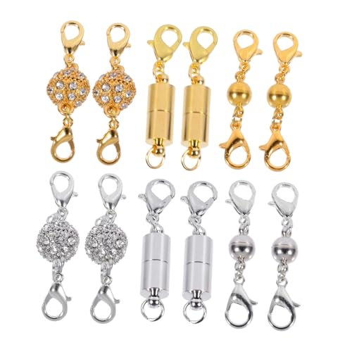 Homoyoyo 16 Stück Teiliges DIY Schmuck Magnetverschluss Professionelle Verbindungsschnallen in Gold und Silber Kleine Praktische Magnete für Armbänder und Halsketten Einfach zu Bedienen Homoyoyo 16 Stück Teiliges DIY Schmuck Magnetverschluss Professionelle Verbindungsschnallen in Gold und Silber Kleine Praktische Magnete für Armbänder und Halsketten Einfach zu Bedienen von Homoyoyo