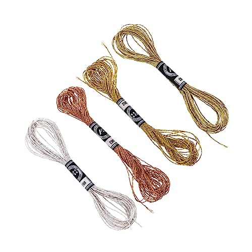 Homoyoyo 16 Stück Teiliges DIY Stickgarn mit Metallic Fäden für Kreuzstich pro Farbe für Kreative Handarbeiten Basteln und Freundschaftsarmbänder von Homoyoyo