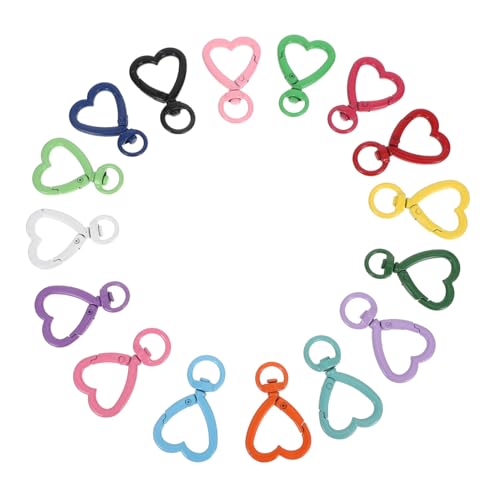Homoyoyo 16 Stück Teiliges Herz Karabiner Bunte Drehbare Metall-schlüsselanhänger mit Federverschluss Robuste Zinklegierung Sicherer Verschluss für DIY Schmuck Taschenanhänger Schlüssel Homoyoyo 16 Stück Teiliges Herz Karabiner Bunte Drehbare Metall-schlüsselanhänger mit Federverschluss Robuste Zinklegierung Sicherer Verschluss für DIY Schmuck Taschenanhänger Schlüssel von Homoyoyo