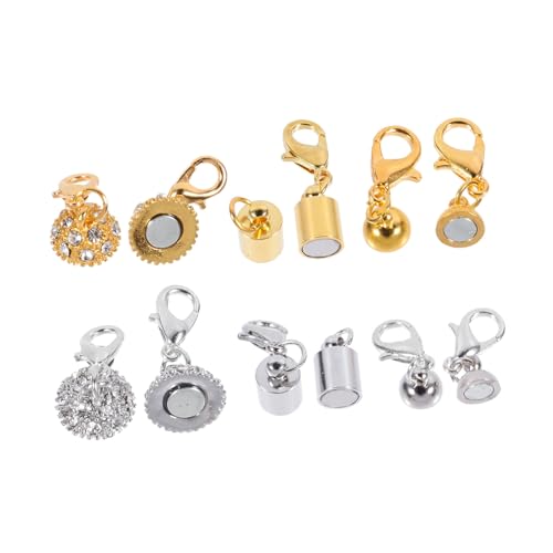 Homoyoyo 16 Stück Teiliges Magnetverschluss Rundes Handgefertigtes Verbindungsstück in Gold und Silber Praktisches Schmuckzubehör für DIY Armbänder und Halsketten Einfache Handhabung und Homoyoyo 16 Stück Teiliges Magnetverschluss Rundes Handgefertigtes Verbindungsstück in Gold und Silber Praktisches Schmuckzubehör für DIY Armbänder und Halsketten Einfache Handhabung und von Homoyoyo