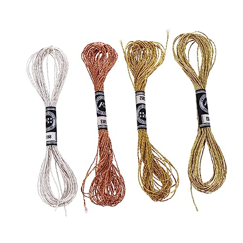 Homoyoyo 16 Stück Teiliges Metallic Stickgarne für Kreuzstich DIY Fäden Gold Silber und Regenbogenfarben für Bastelarbeiten und Kreative Projekte Homoyoyo 16 Stück Teiliges Metallic Stickgarne für Kreuzstich DIY Fäden Gold Silber und Regenbogenfarben für Bastelarbeiten und Kreative Projekte von Homoyoyo