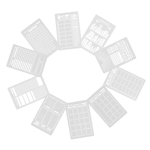 Homoyoyo 16 Stück Teiliges Wiederverwendbare Journalschablonen aus Strapazierfähigem Pet für Diy-tagebuchgestaltung Schüler-planungsvorlagen Präzise Malvorlagen für Notizbücher Scrapbooking Homoyoyo 16 Stück Teiliges Wiederverwendbare Journalschablonen aus Strapazierfähigem Pet für Diy-tagebuchgestaltung Schüler-planungsvorlagen Präzise Malvorlagen für Notizbücher Scrapbooking von Homoyoyo