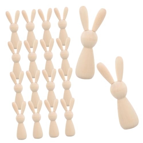 Homoyoyo 16 Stück Unlackierte Holzhasen Teiliges DIY Robuste Holzfiguren für Kreative Heimdekoration Langlebige Kaninchenornamente für Party und Homoyoyo 16 Stück Unlackierte Holzhasen Teiliges DIY Robuste Holzfiguren für Kreative Heimdekoration Langlebige Kaninchenornamente für Party und von Homoyoyo