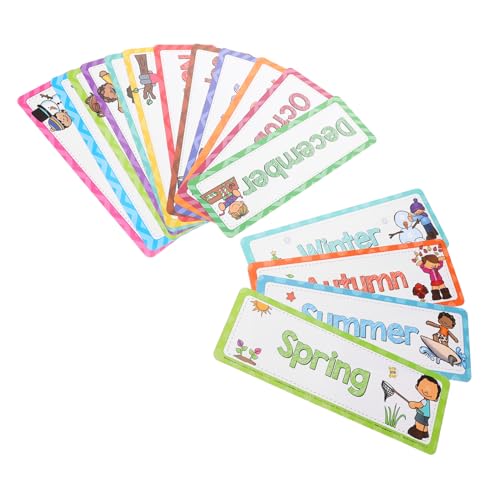 Homoyoyo 16-teiliges Englisch-karteikarten-Set Für Kinder, Saisonale Und Monatliche Karten Zum Lernen Im Kindergarten Und Als Dekoration Für Das Klassenzimmer, Zur Verbesserung Der Homoyoyo 16-teiliges Englisch-karteikarten-Set Für Kinder, Saisonale Und Monatliche Karten Zum Lernen Im Kindergarten Und Als Dekoration Für Das Klassenzimmer, Zur Verbesserung Der von Homoyoyo