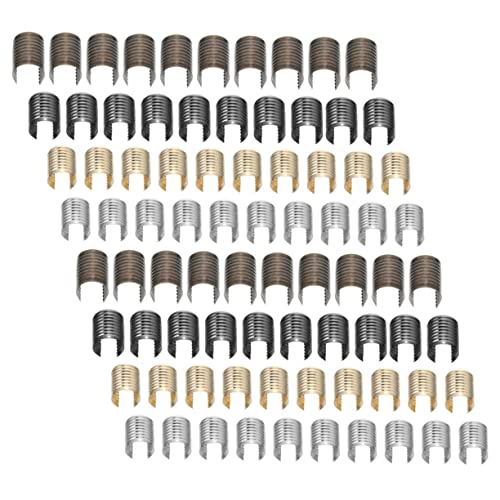 Homoyoyo 160 Stück Taschen Zubehör Clips für Schmuckherstellung Zylinderförmige Crimp Rohre Gold Silber Schwarz und Antikgrün für DIY Armbänder und Schlüsselanhänger von Homoyoyo
