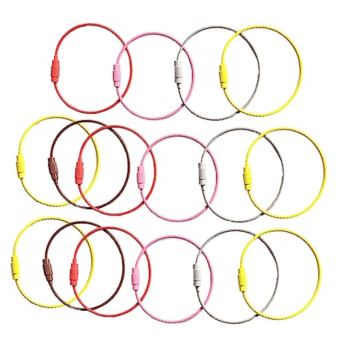 Homoyoyo 16Stücke Draht Schlüsselanhänger Schlaufenringe Für Schlüsselorganisation Und DIY Projekte Langlebig Und Beschichtet Vielseitige Verwendung Für Gepäckanhänger Homoyoyo 16Stücke Draht Schlüsselanhänger Schlaufenringe Für Schlüsselorganisation Und DIY Projekte Langlebig Und Beschichtet Vielseitige Verwendung Für Gepäckanhänger von Homoyoyo
